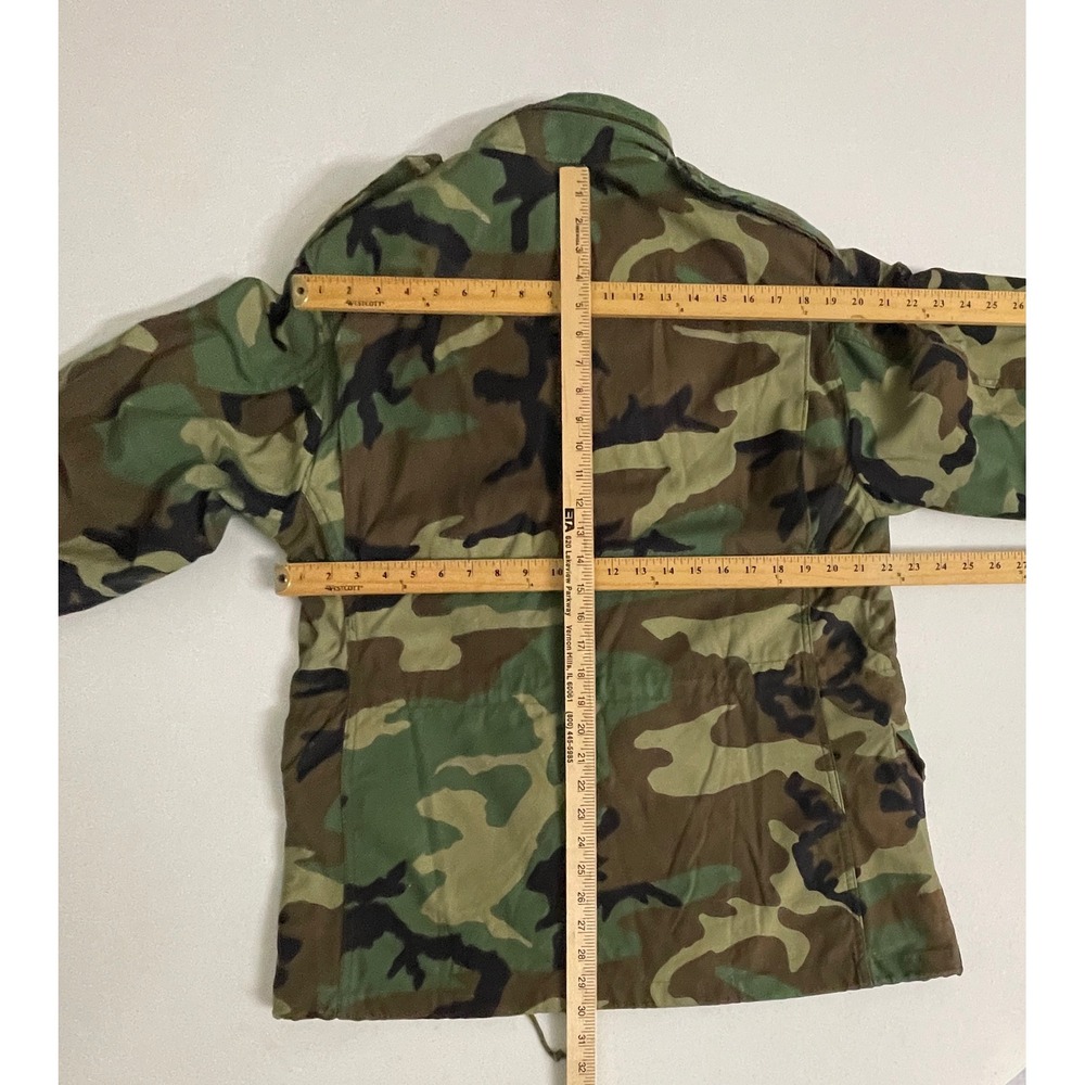 US Military M-65 Field Coat Woodland Camo Jacket Medium Regular Golden Mfg 1996 - Picture 8 of 11